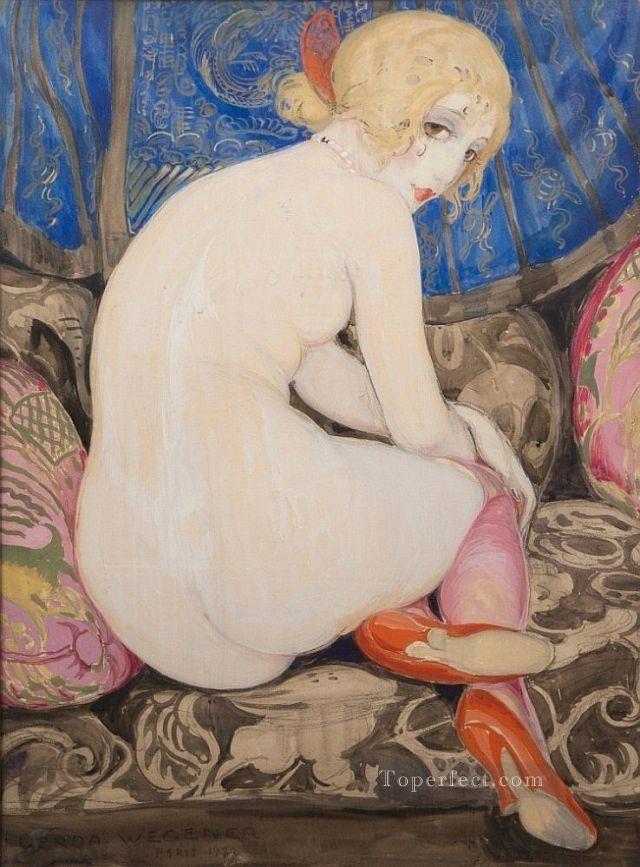 Gerda Wegener desnuda Pintura al óleo